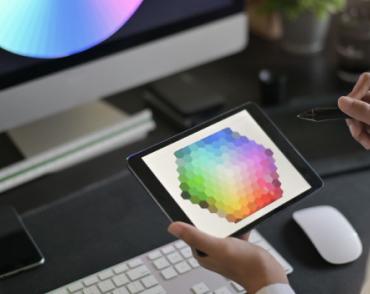 creative-artist-web-design-with-working-colour-selection-graphic-tablet
